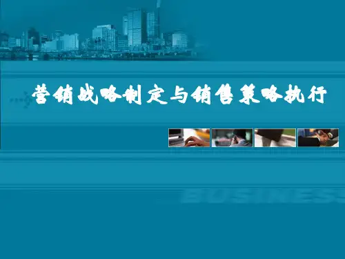 营销战略制定与销售策略执行.ppt