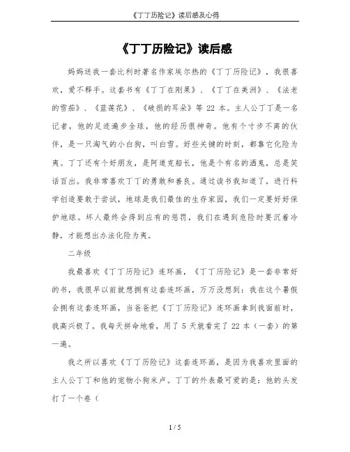 《丁丁历险记》读后感及心得