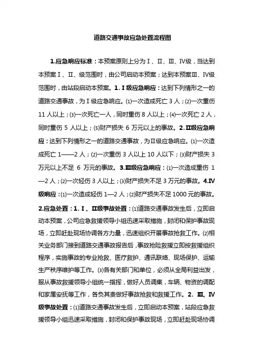 道路交通事故应急处置流程图