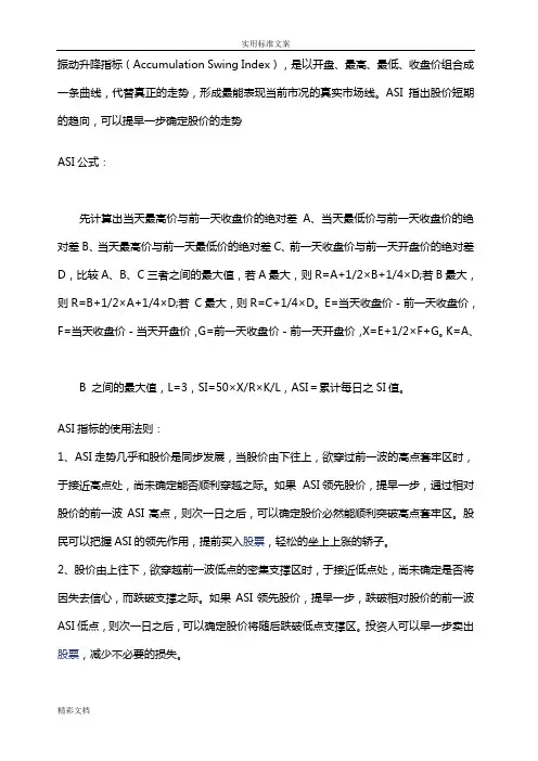 ASI指标用法