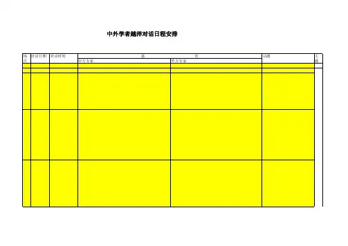 中外学者越洋对话日程安排