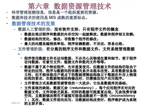 六章节数据资源管理技术-精选