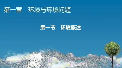 第1章 第1节 环境概述 课件 湘教版高中地理选修6环境保护