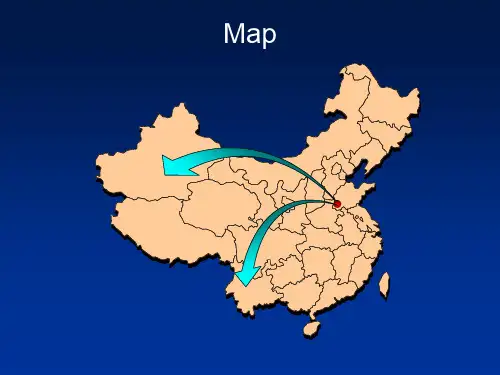 可编辑的中国美国以及世界各地区地图PPT模板
