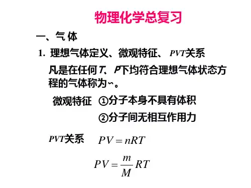 物理化学公式总结-完整版