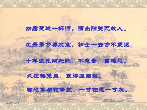 雨霖玲与锦瑟对比精品PPT教学课件
