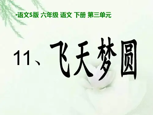 六年级下册《-飞天梦圆》PPT(语文S版)