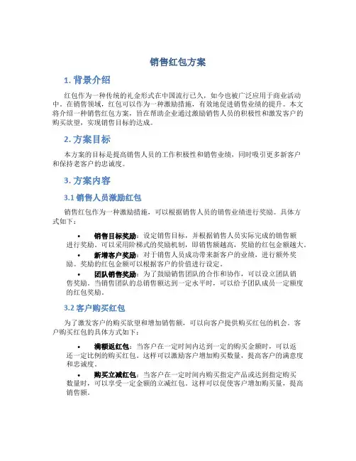 销售红包方案
