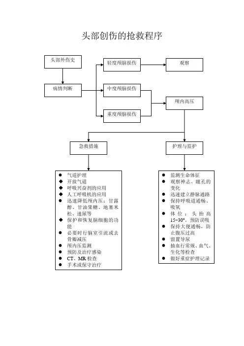 头部创伤的抢救程序