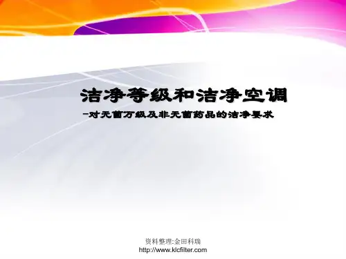 洁净等级和洁净空调-对无菌万级及非无菌药品的洁净要求