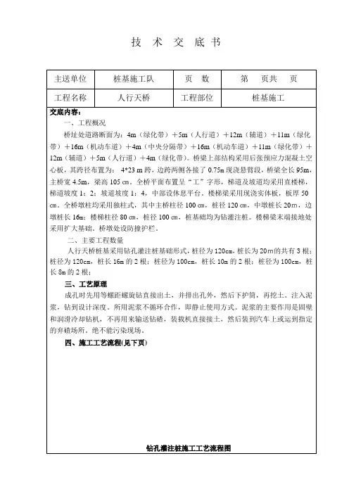 桩基(旋挖钻)施工交底