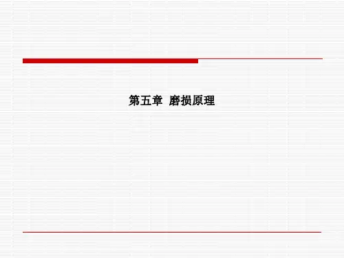 第五章 磨损原理