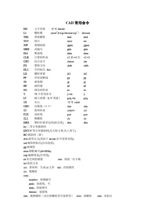 CAD常用命令
