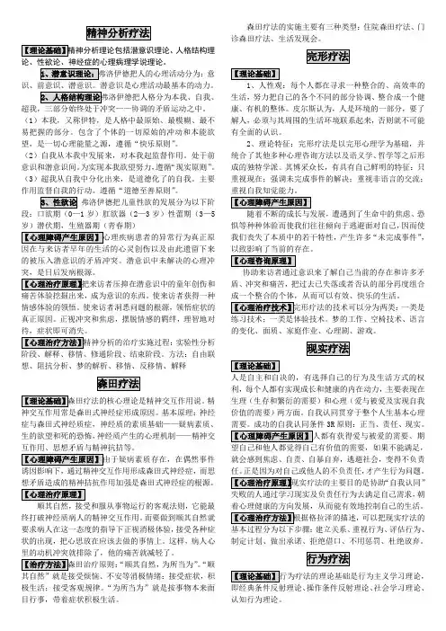 心理治疗论述题