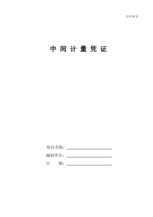 支付-01表中间计量凭证