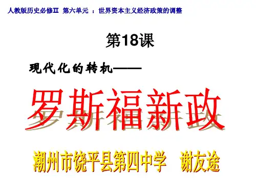 高中历史必修2《世界资本主义经济政策的调整第18课 罗斯福新政》1914人教PPT课件