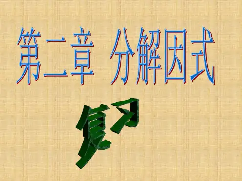 《因式分解》复习课[下学期]--北师大版