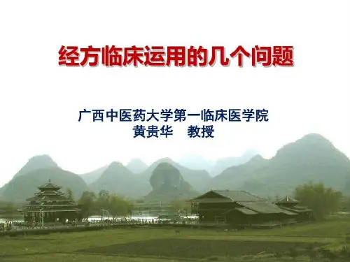 经方临床应用详解52页PPT