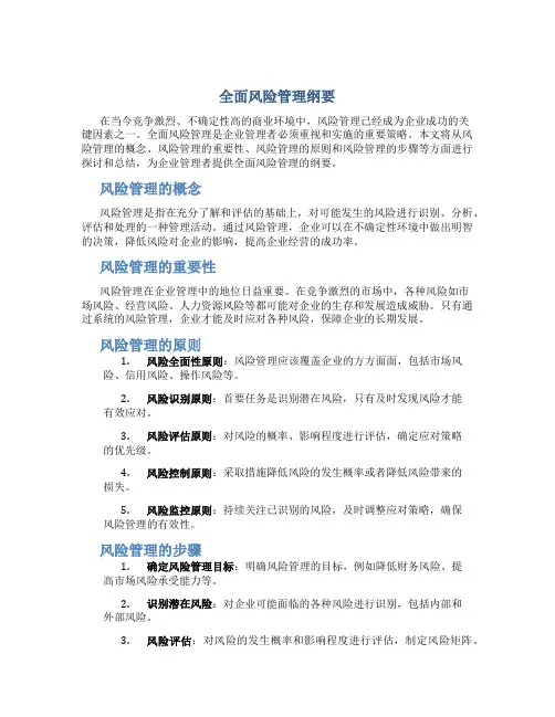 全面风险管理纲要