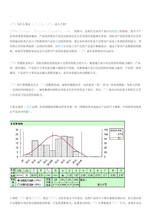 CPK 制程能力分析讲解