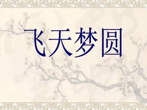 语文S版六下《飞天梦圆》课件2