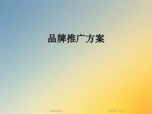 品牌推广方案