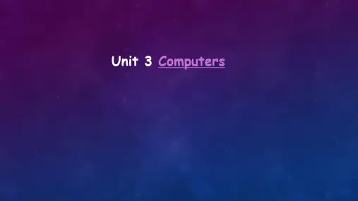 人教版高中英语 必修二 Unit3 《Computers ---Reading》 课件 (共25张P
