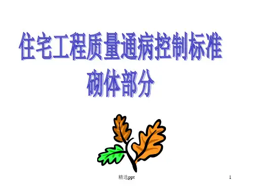 质量通病(砌体)
