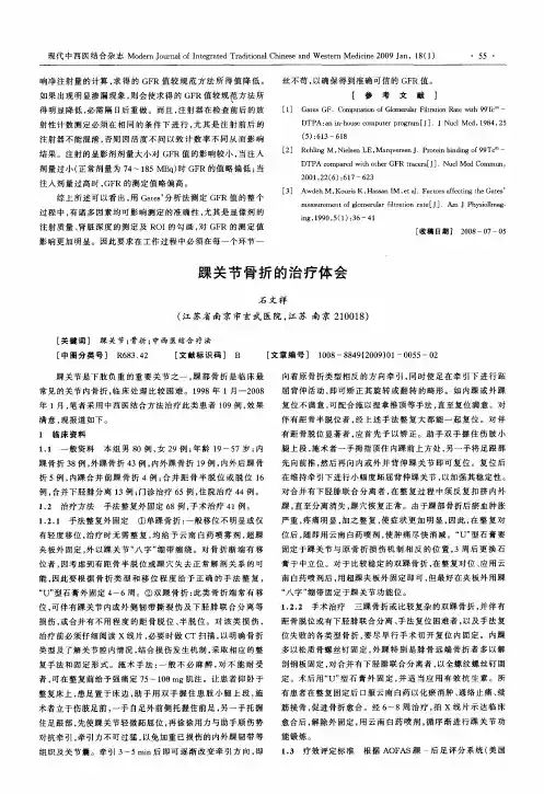 踝关节骨折的治疗体会