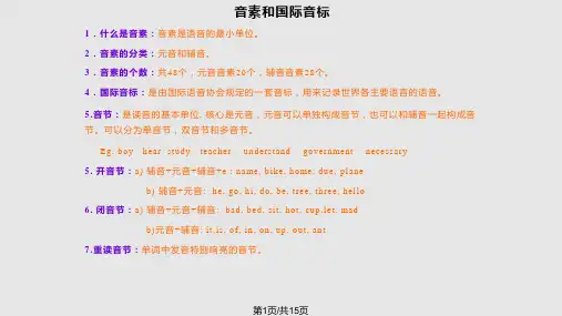 英语初高中衔接音标PPT课件
