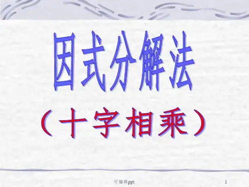 因式分解法(十字相乘法)ppt课件