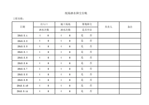 洒水台账