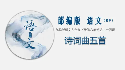 部编版九年级语文下册同步精选《诗词曲五首》(共115页PPT)
