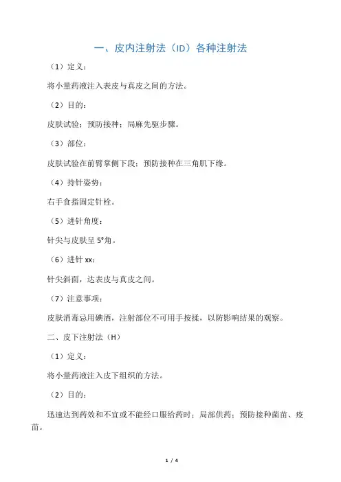 各种注射法 2