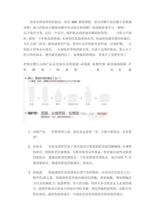 护肤的正确步骤