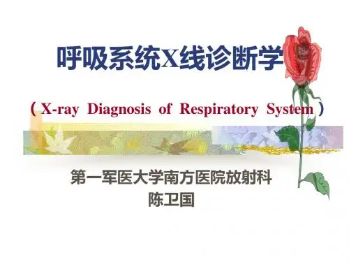 呼吸系统X线诊断学