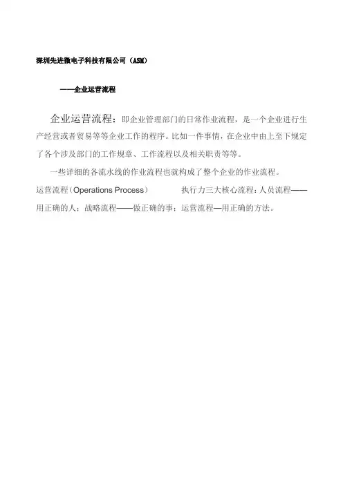 公司运营流程