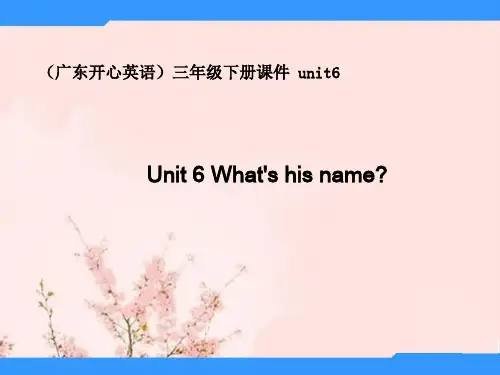 (广东开心英语)三年级下册课件 unit6
