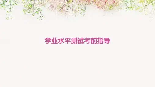 学业水平测试考前指导