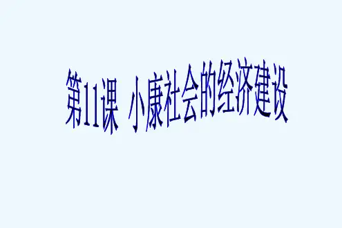 小康社会的经济建设 PPT