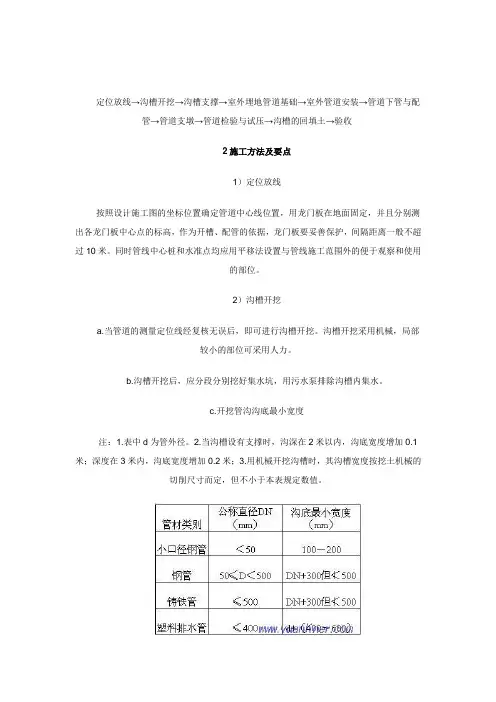 管线定位放线