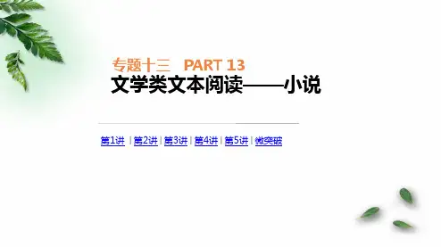 高考指导专题13 文学类文本阅读——小说
