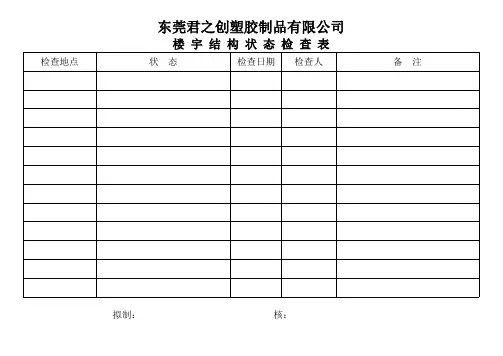 013楼宇结构检查表