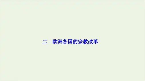 2019_2020学年高中历史专题五欧洲宗教改革二欧洲各国的宗教改革课件人民版选修1