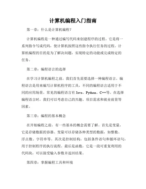 计算机编程入门指南
