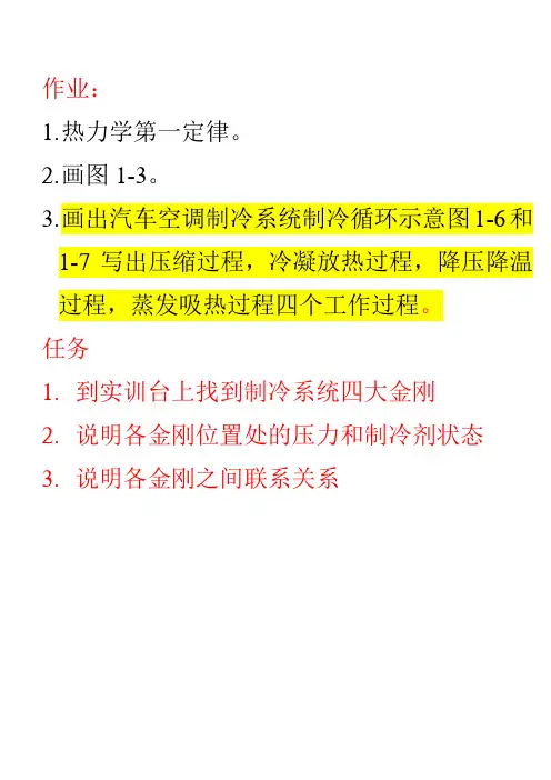 汽车空调系统作业