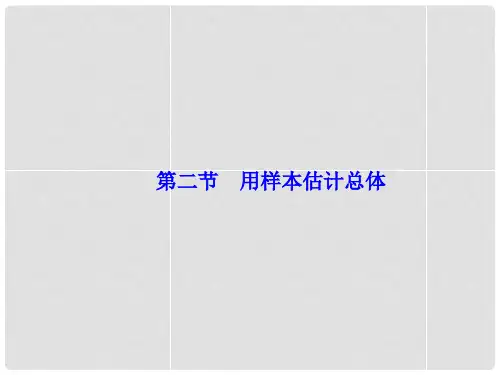 高考数学大一轮复习 第九章 第2节 用样本估计总体课件