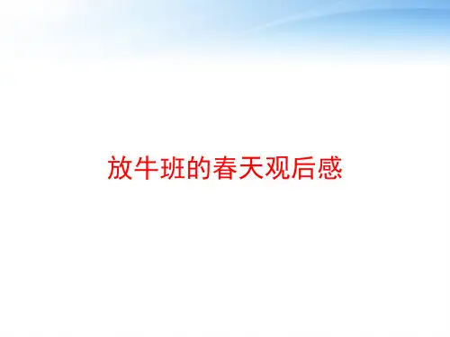 放牛班的春天观后感 ppt课件