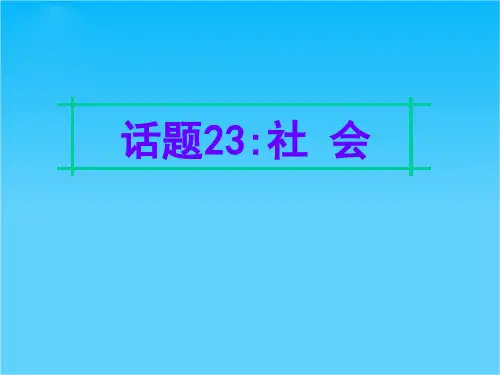 高考英语二轮复习课件附录一 24个话题写作常用语块--话题23