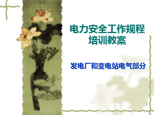 电力安全工作规程(变电运行)PPT课件